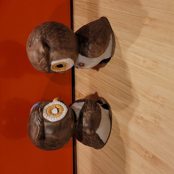 Brown and White Owl Salt & Pepper Set - Picture 4 of 4